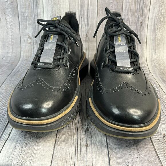 Cole Haan 5.ZEROGRAND Wingtip Oxford Shoes Men's 9W Black Pavement C36508 - Picture 6 of 12